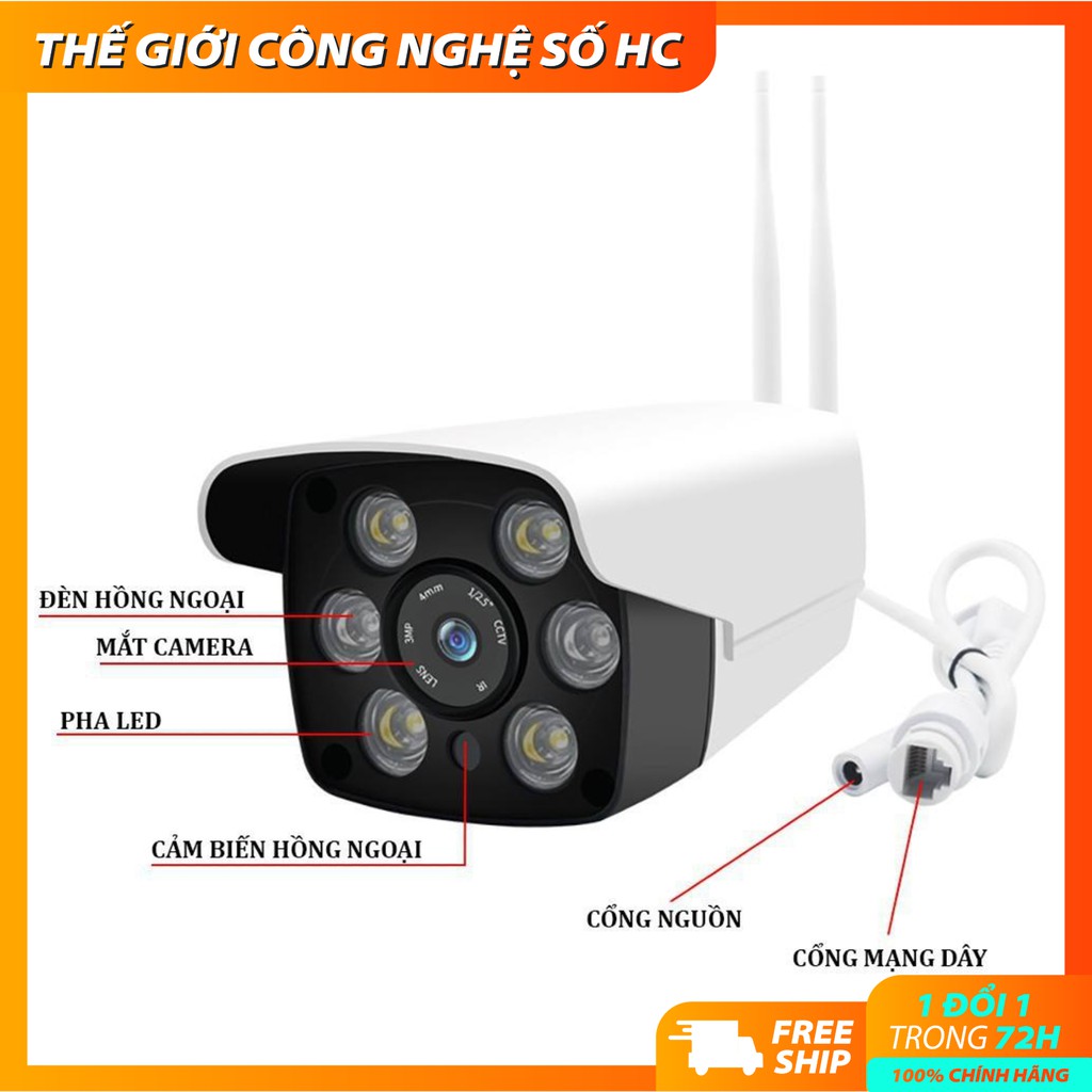 [BH 12 THÁNG ] CAMERA GIÁM SÁT NGOÀI TRỜI YOOSEE CHỐNG NƯỚC - 6 LED FULL HD (2.0MPX) - HỒNG NGOẠI QUAY ĐÊM CÓ MÀU | BigBuy360 - bigbuy360.vn