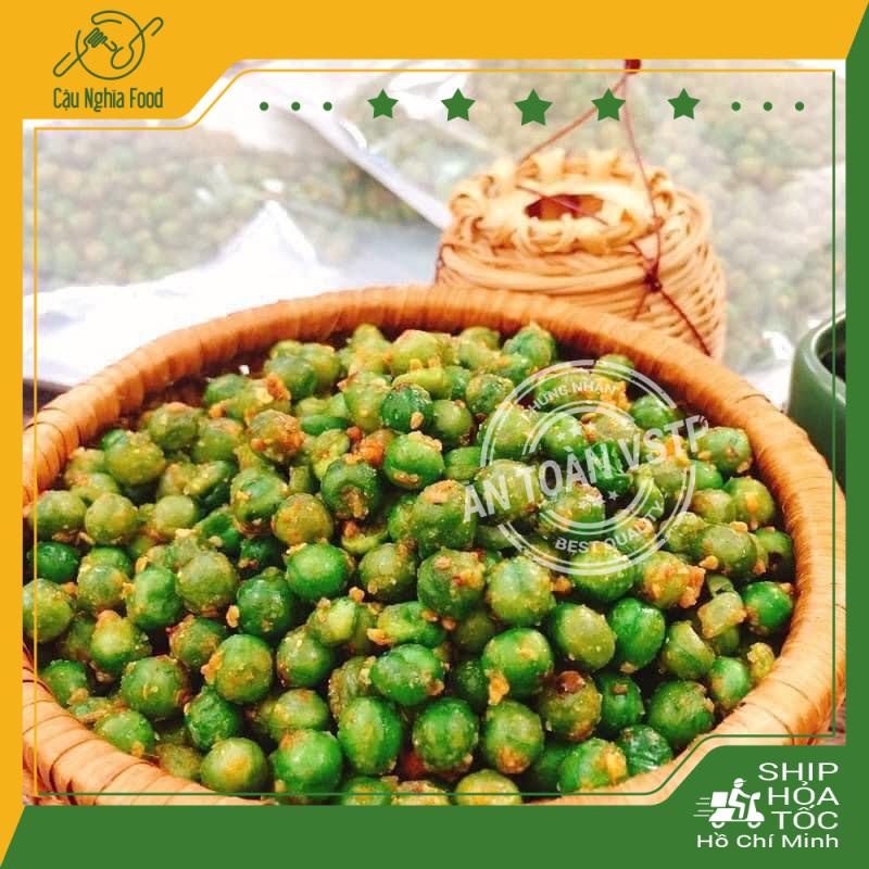 [Siêu Sale ] 500GRAM ĐẬU HÀ LAN TỎI ỚT THƠM NGON ĐẶC BIỆT 100GRAM [ CÂU NGHỊA FOOD ]