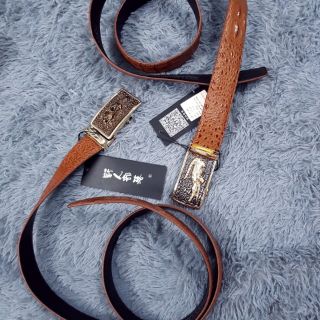 Dây nịt da bò dập vân cá sấu QC