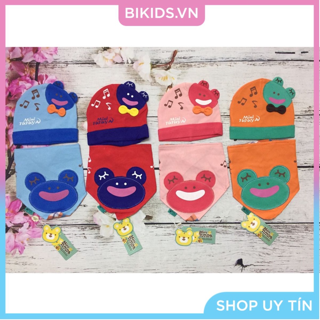 THANH LÝ Set khăn mũ cho bé hình ếch