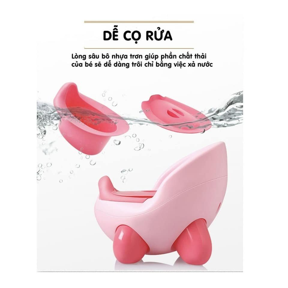 Bô cho bé đi vệ sinh Kiu Kiu Beiliya có tựa lưng - ghế bô cho bé gái, bé trai (bô ngồi trẻ em)