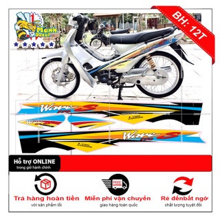 Ten rời xe wave nhỏ đời đầu dán xe bạc