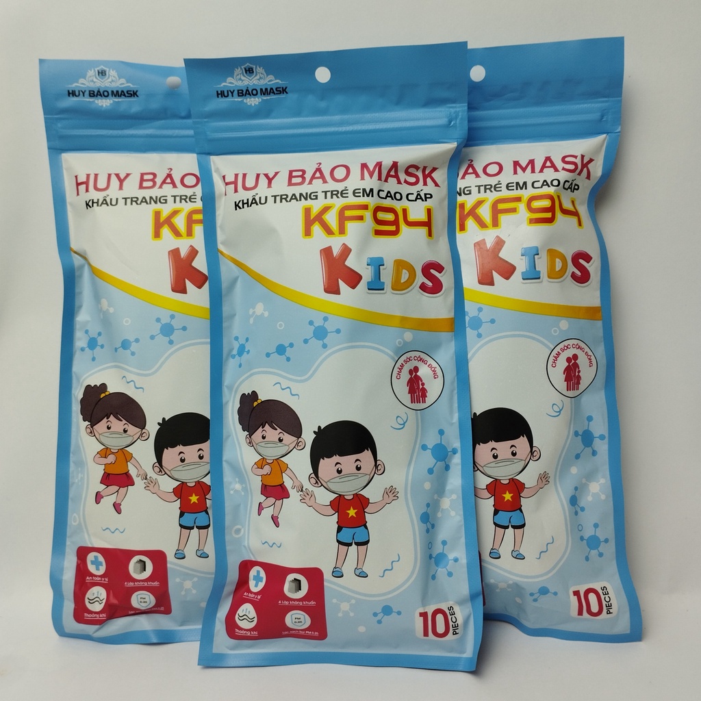 Combo 50c khẩu trang KF94 size nhí cho bé từ 8 tháng đến 2 tuổi