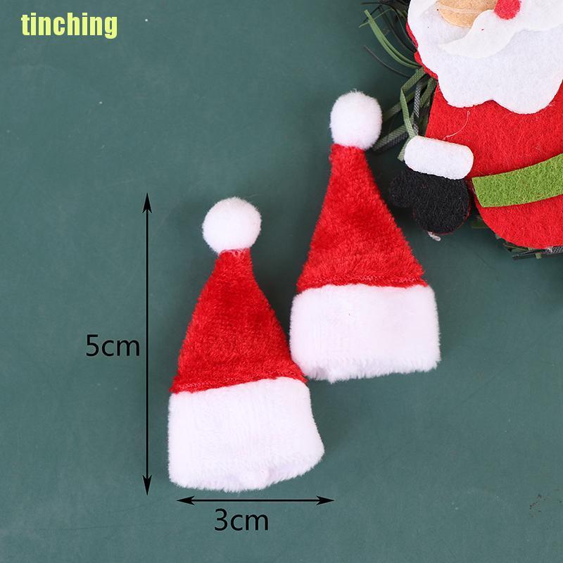 Bộ 2 Mũ Giáng Sinh mini Trang Trí Nhà Búp Bê