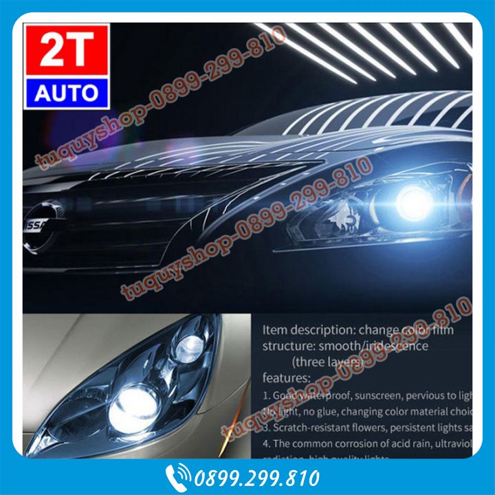 01 cuộn film dán chóa đèn xe hơi ô tô xe máy - dán trang trí đèn xe mô tô ô tô, kích thước 30cm x 60cm, SKU:343