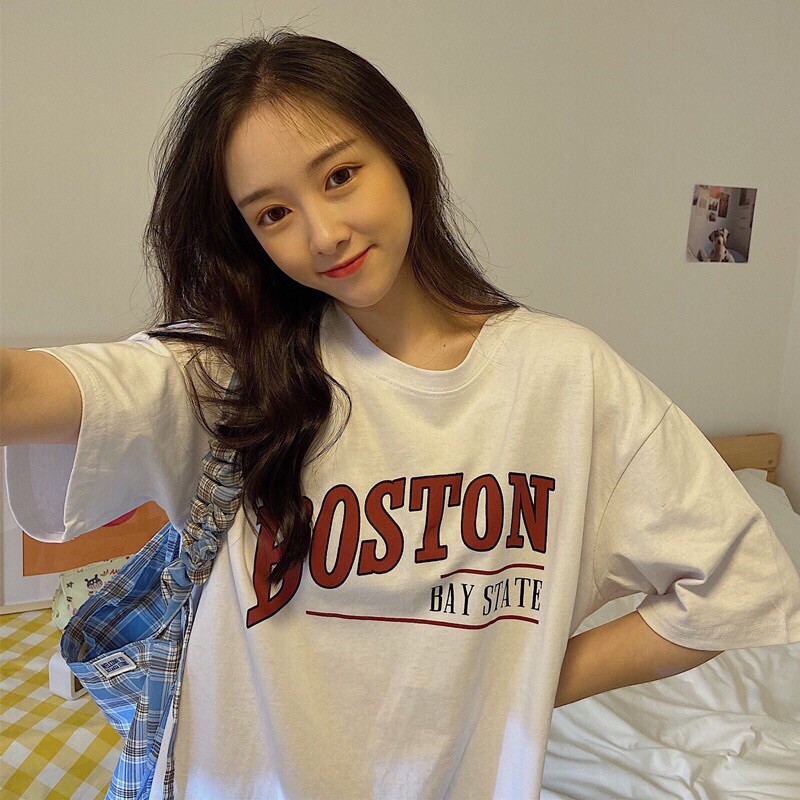 Áo phông Boston ⚠️ Free ship⚠️ Chất cotton 100% full size nam nữ, phong cách hàn quốc