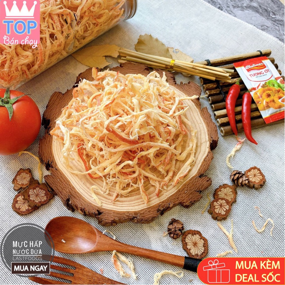 Khô Mực❤️FreeShip❤️đồ ăn vặt,mực xé tẩm vị,cán tẩm vị,hấp nước dừa,mực 3 loại,Date mới thơm ngon,Chuẩn vị 200G-300G | BigBuy360 - bigbuy360.vn