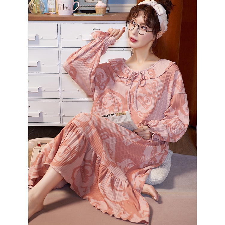 Đầm Ngủ Cotton Tay Dài Thời Trang Xuân Thu Cho Phụ Nữ Mang Thai 2021 52BX ** - & ** ** | BigBuy360 - bigbuy360.vn