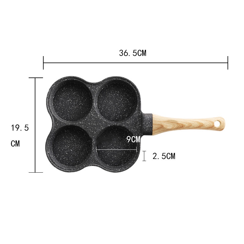 Chảo Chiên Trứng Ốp La Chống Dính Bốn Lỗ Tiện Dụng