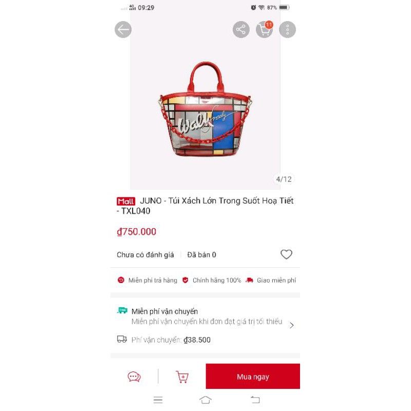 Túi juno new nguyên