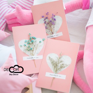 Thiệp hồng hoa bi trang trí chụp ảnh, decor nhà cửa, cửa hàng