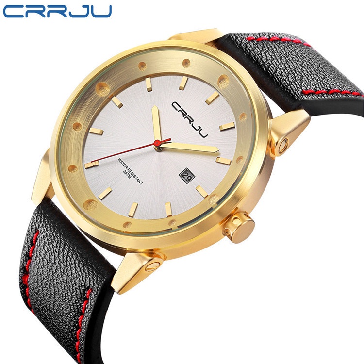Crrju Đồng Hồ quartz Chống Thấm Nước Với Dây Đeo Da 2119 xl