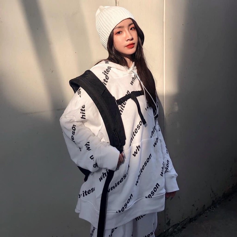  Áo nỉ mũ hoodie chữ WHITE unisex cá tính (ảnh thật_annstore) | BigBuy360 - bigbuy360.vn
