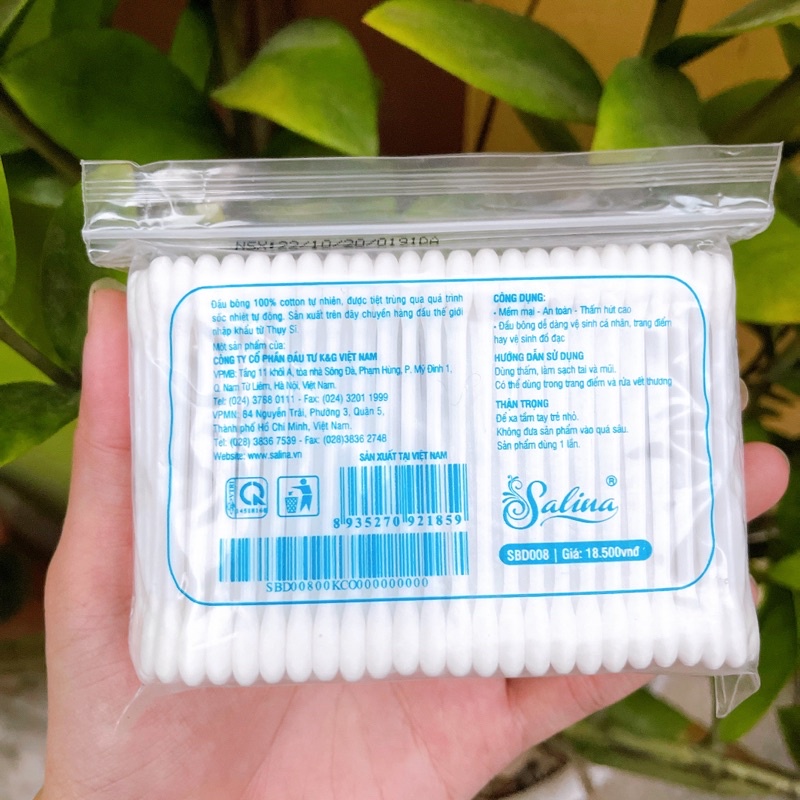 Bông ngoáy tai Salina (200 que) hàng VNXK