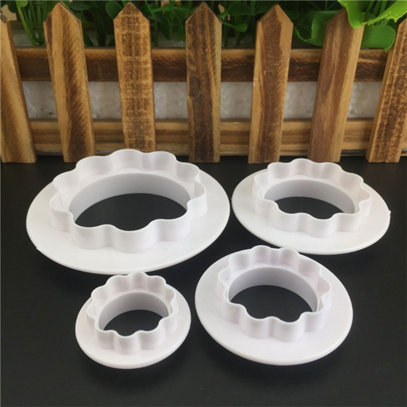 Con Dấu Silicone Nhấn Tay Tạo Hình Bánh Quy / Hoa Xinh Xắn