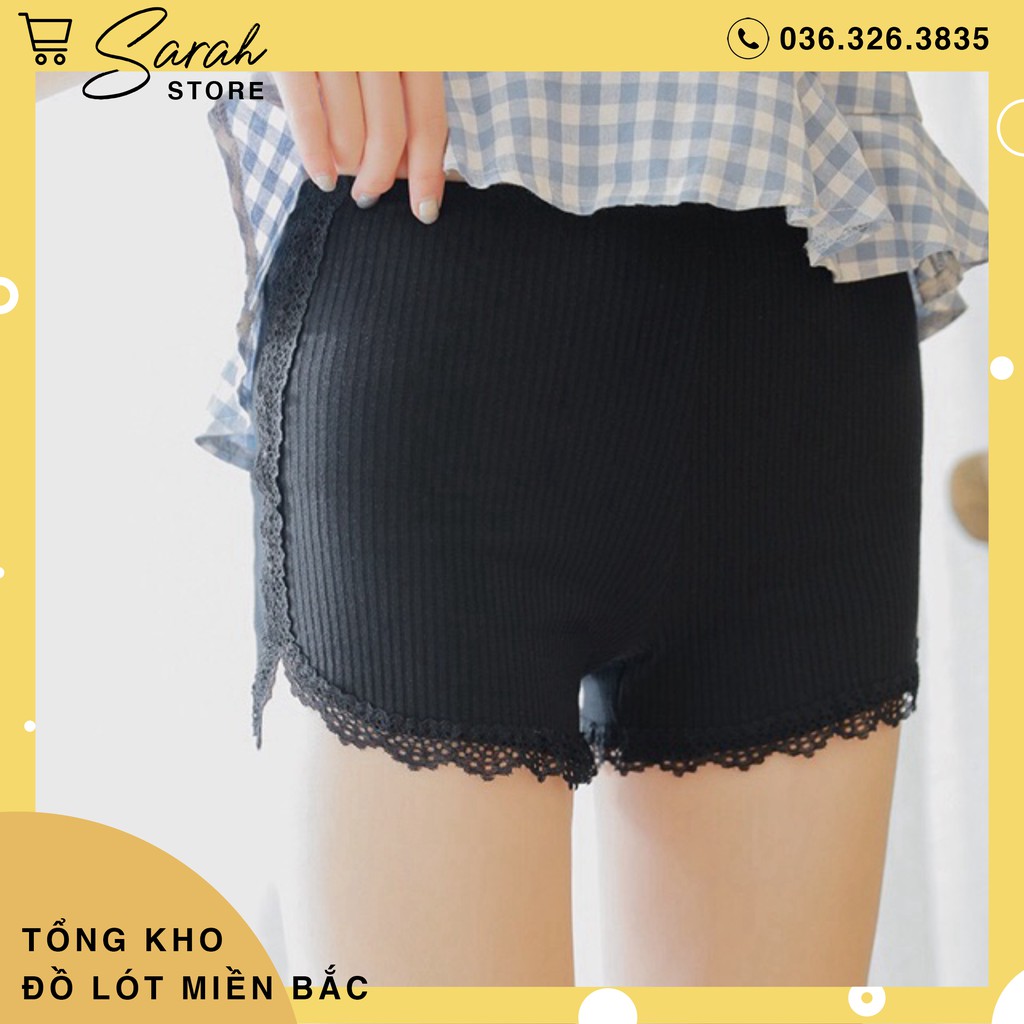 Quần Mặc Váy Cotton Tăm Viền Ren Co Giãn 4 Chiều 023