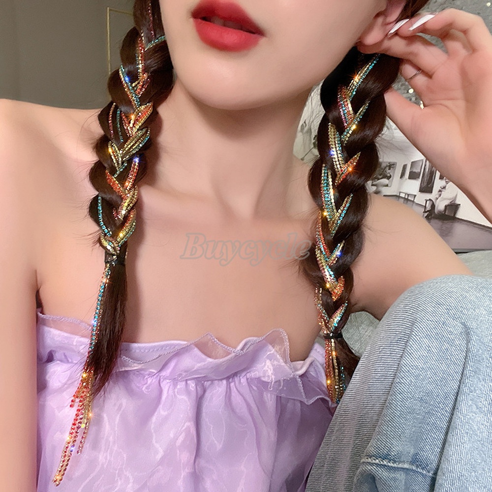 Dây Buộc Tóc Thắt Nơ Đính Đá Lấp Lánh Thời Trang
