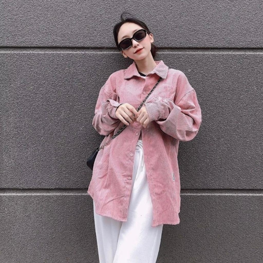 Áo sơ mi Nhung Tăm Jacket Áo bomber Bóng Chày Cao Cấp nhiều màu AQ STORE