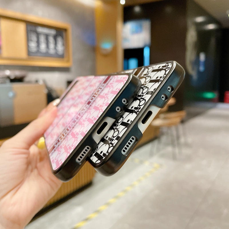 Ốp Điện Thoại Mặt Kính Thời Trang Cho Samsung Galaxy Z Flip4 Flip 3 5G ZFlip3