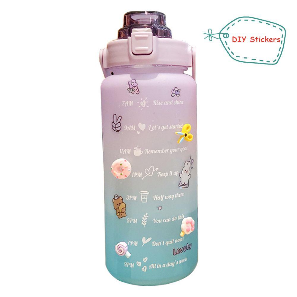 PISTA Bình Nước Thể Thao Bằng Nhựa 2000ml Kèm Ống Hút Tiện Lợi