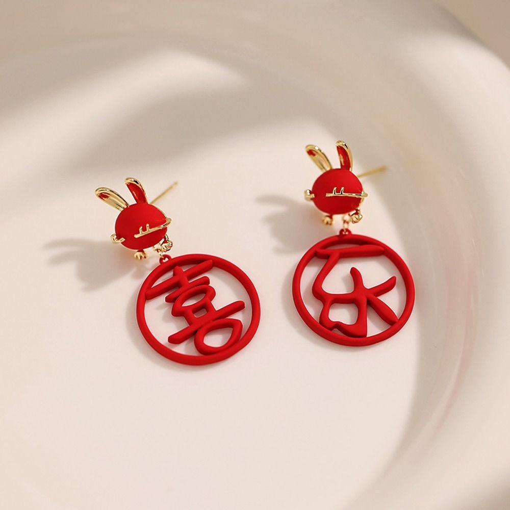 Bông Tai Hình Thỏ Dễ Thương Sang Trọng Cho Nữ