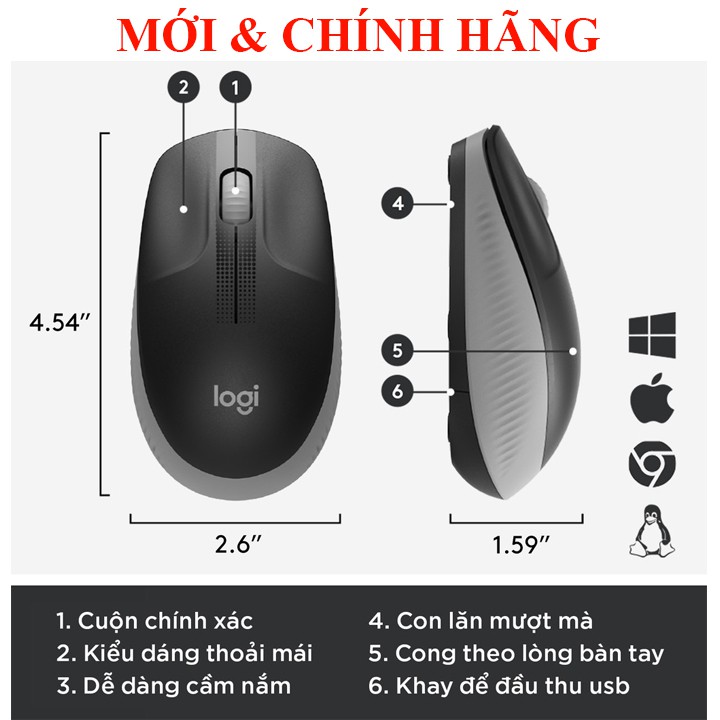 Chuột không dây Logitech M191 không Chính hãng ĐỀN gấp 4