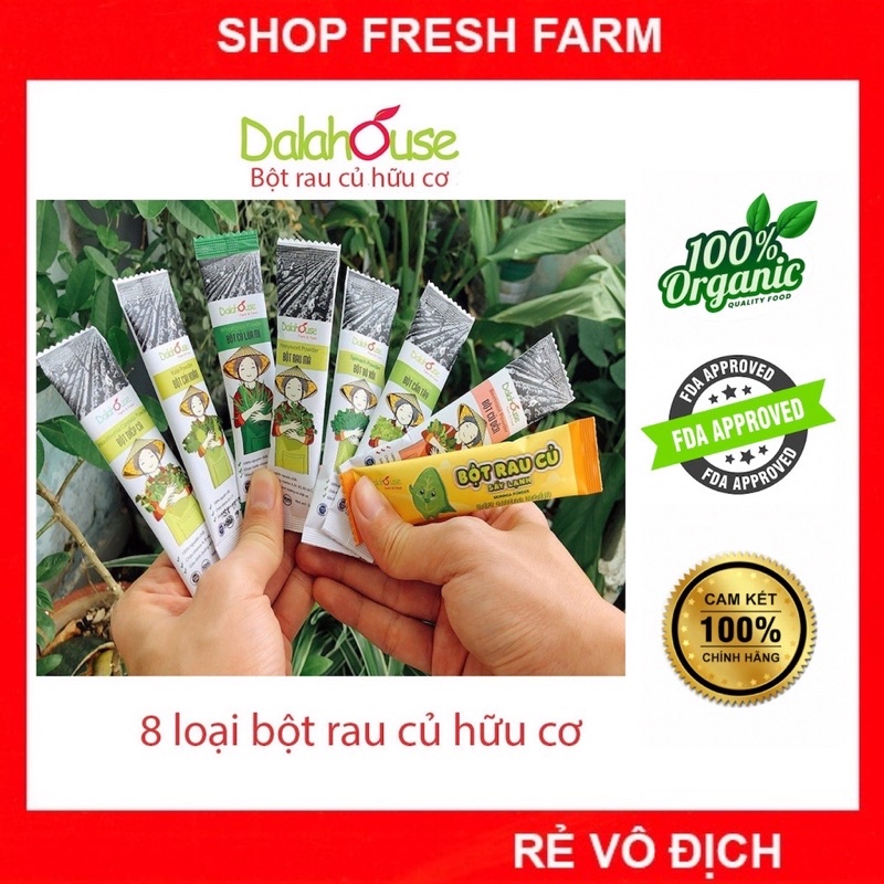 Bột rau củ sấy lạnh dalahouse gói 3gr FREESHIP