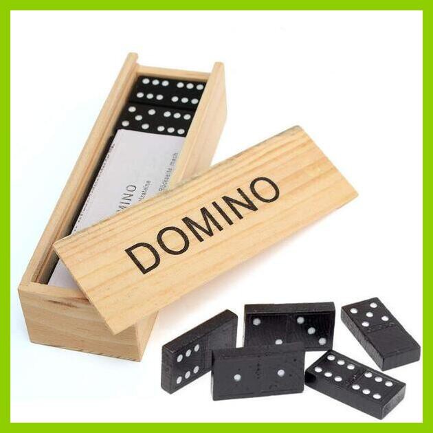 Trò chơi Cờ Domino đen hộp gỗ cực hay