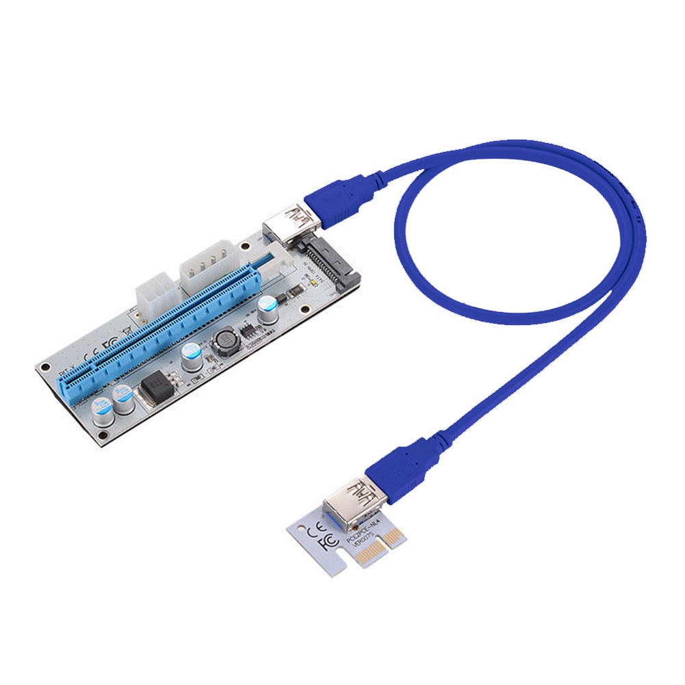 Card Mở Rộng Pci-e 1x Sang 16x Cổng Usb 3.0 Kèm Cáp Sata