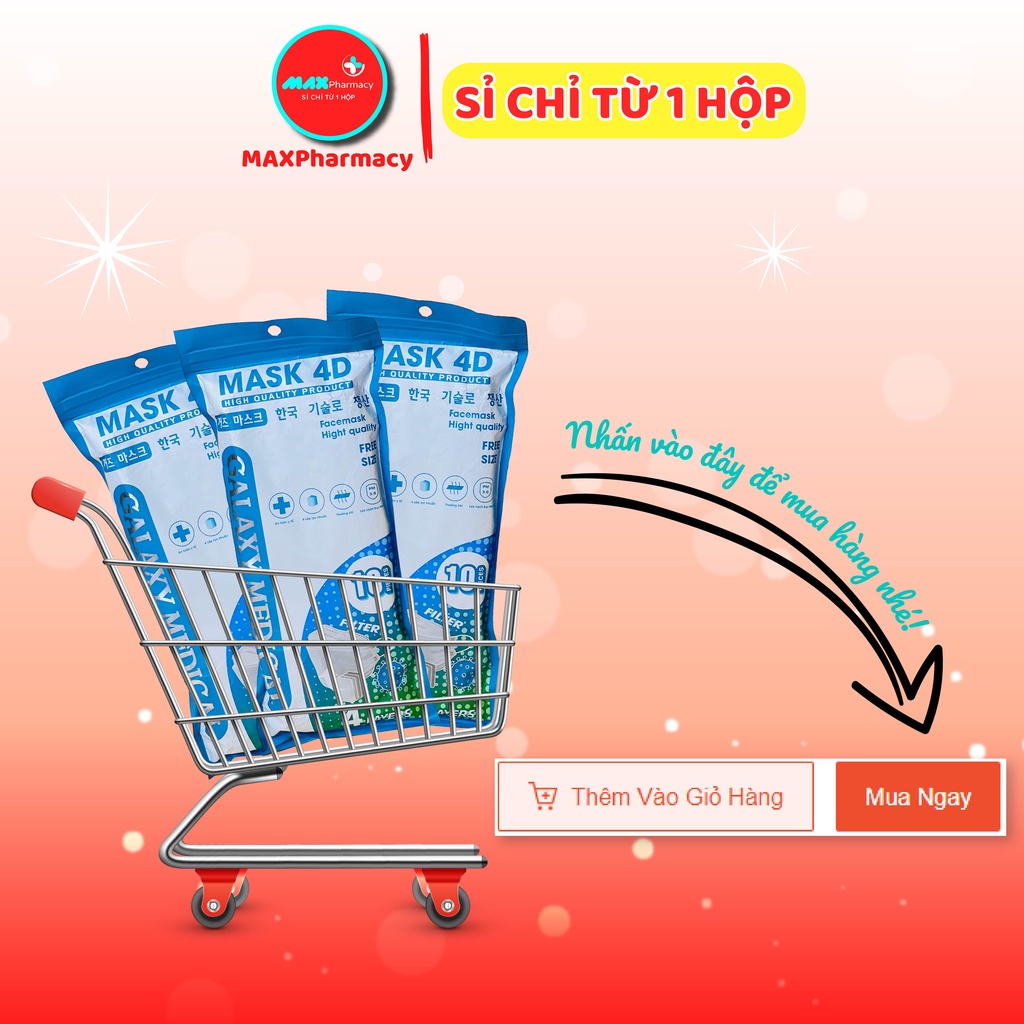 Khẩu trang 4 lớp KF94 MASK 4D chính hãng GALAXY MEDICAL - Maxpharmacy