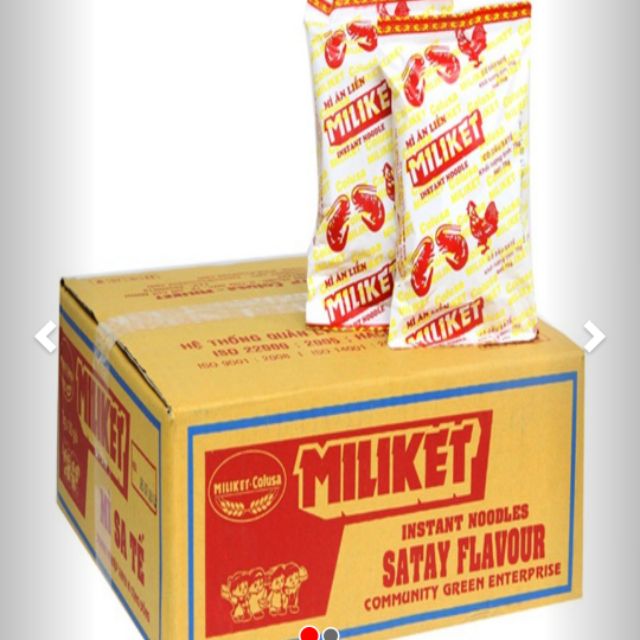 Mì gói miliket 65g 1 thùng 30 gói