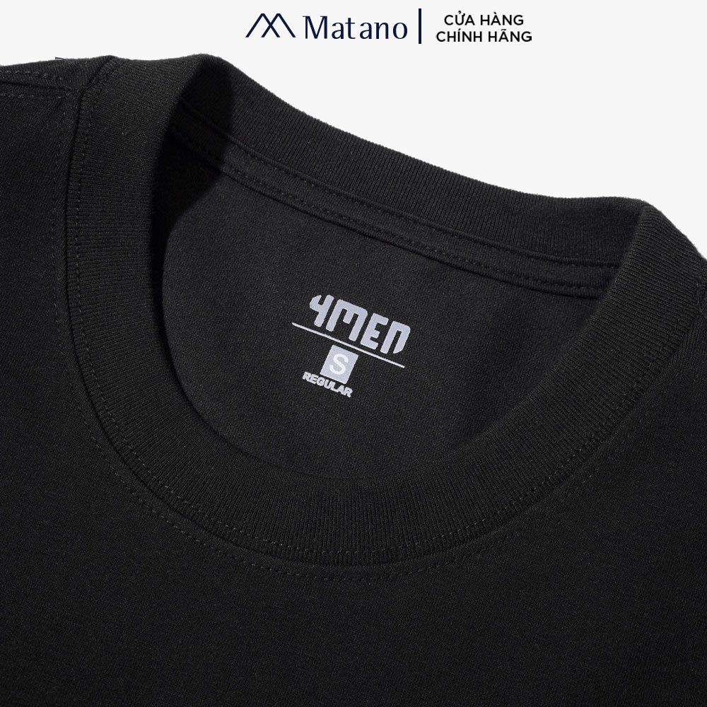 Áo thun nam cổ tròn MATANO AT076 form suông ngắn tay in họa tiết graphic tinh tế, vải cotton 4 chiều, thoáng mát
