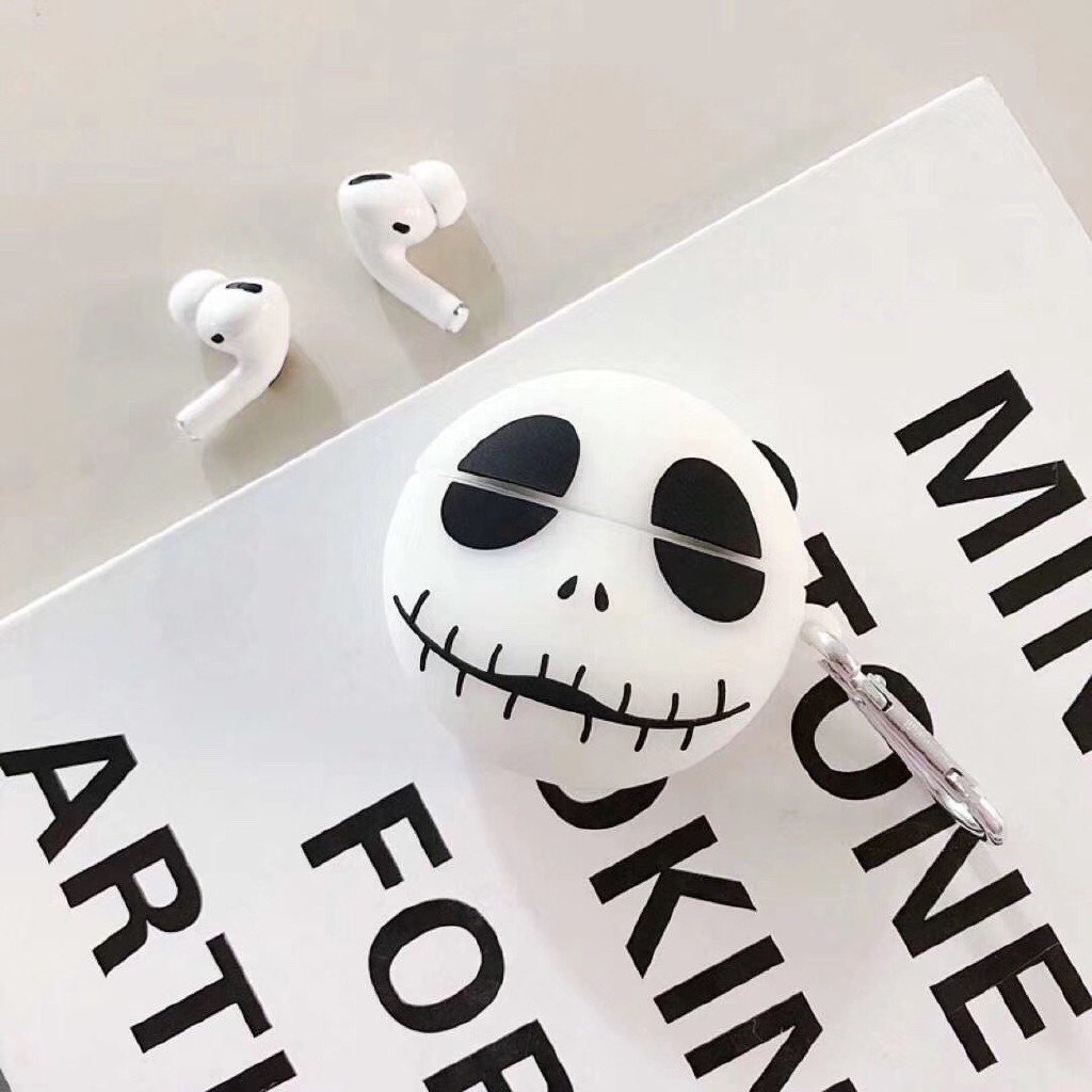 Ốp Bảo Vệ Hộp Đựng Tai Nghe Airpods 1 / 2 Hình Đầu Lâu Xinh Xắn