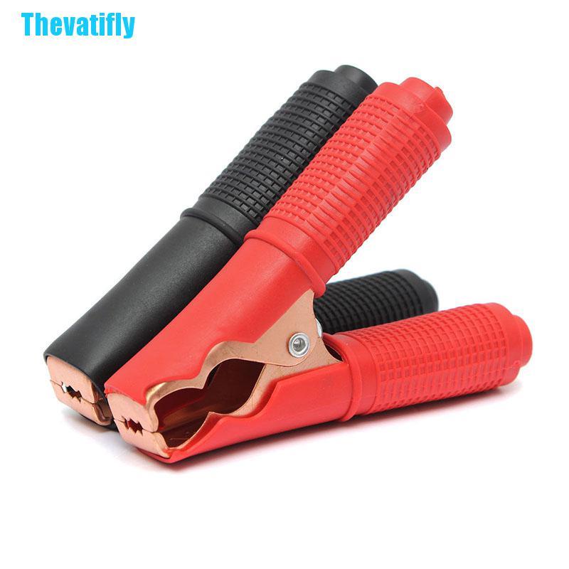 Set 2 kẹp cá sấu kiểm tra điện màu đỏ + đen