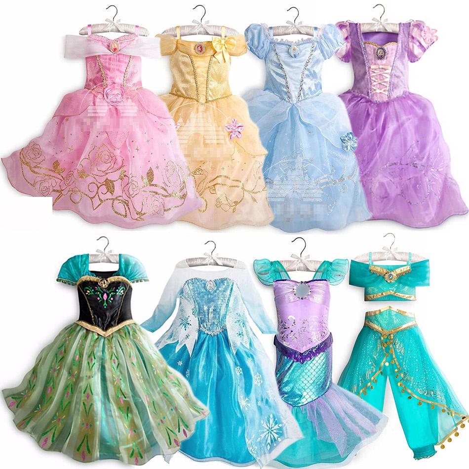 Đầm Công Chúa Disney Thời Trang Cho Bé Gái