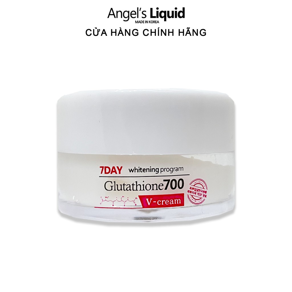 [Mini size] Kem dưỡng trắng, dưỡng ẩm, mờ thâm da Angel's Liquid 7 Day Whitening Program Glutathione 700 V-Cream 10ml