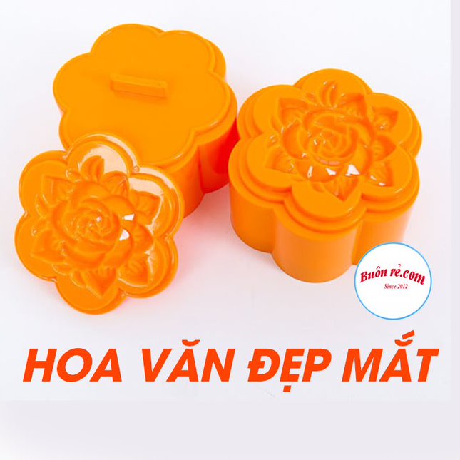 Khuôn xôi nhựa hình hoa / hình trái tim - Khuôn bánh ngọt trang trí nhựa Việt Nhật 01406 (MS: 5750-5752-5753-5763)