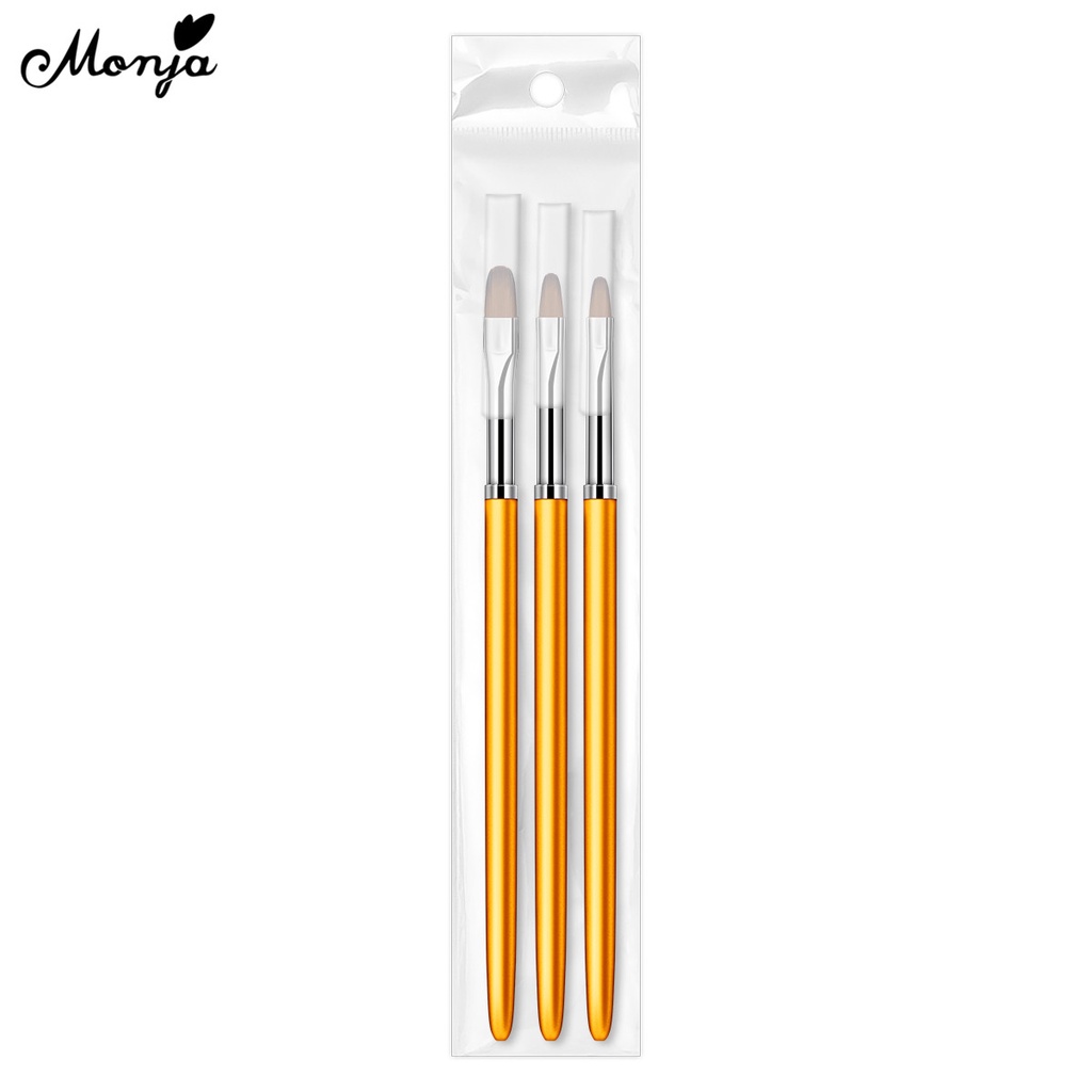 Monja Bộ 3 Cọ Vẽ Móng Tay Cao Cấp