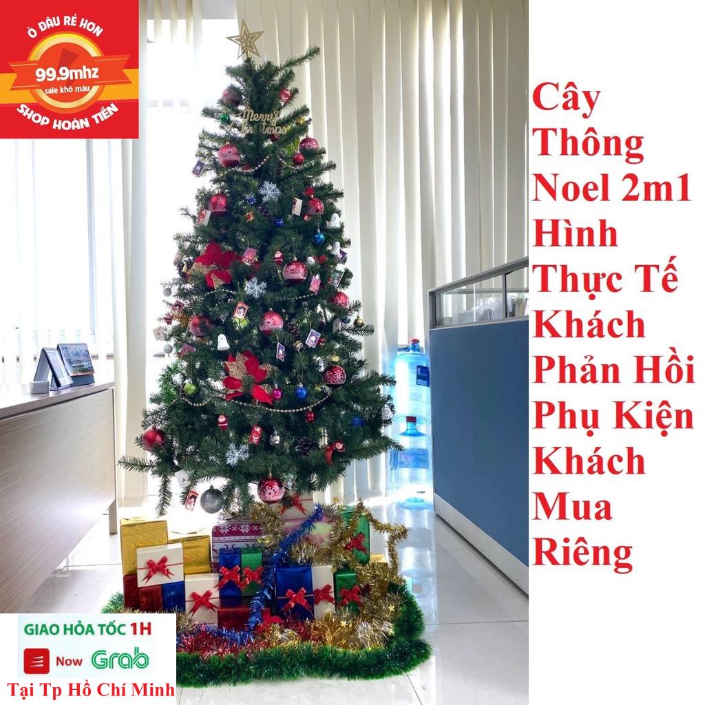 Cây Thông Noel 2m1 (210cm) Trang Trí Noel Giáng Sinh Chân Săt Quà Tặng Noel Kèm Theo 5 Dây Kim Tuyến Và 1 Ngôi Sao