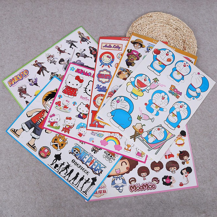 Tấm sticker dán chủ đề ONE PIECE - ĐẢO HẢI TẶC ( kích thước 27cm x 37cm )