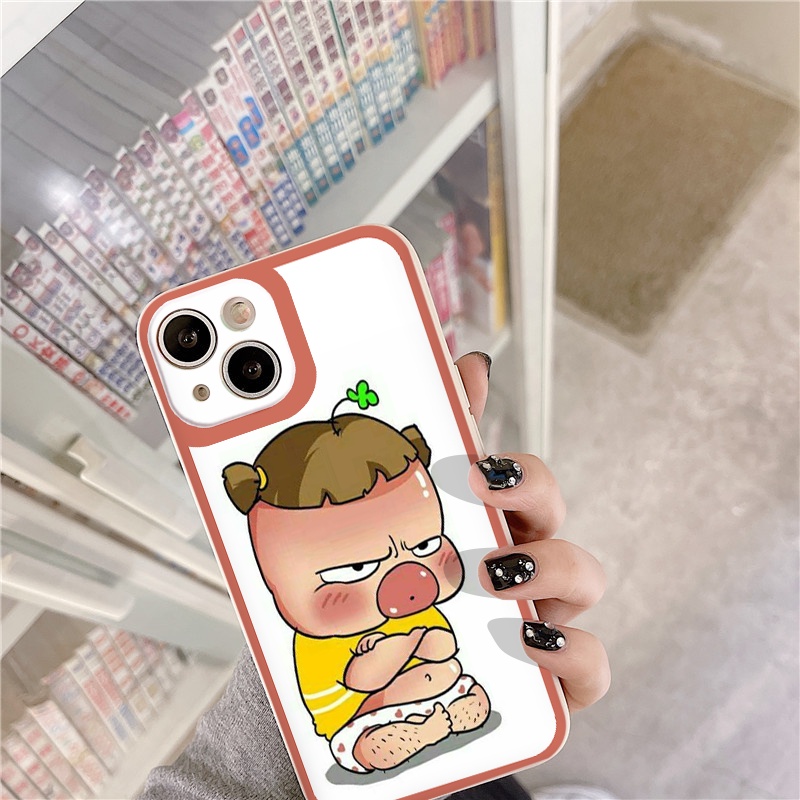Ốp iphone cạnh vuông Quỳnh Aka dận dỗi cho ip 6/8/7/plus/x/xr/xsmax/12 pro max/11pro max/13 pro max-nt016