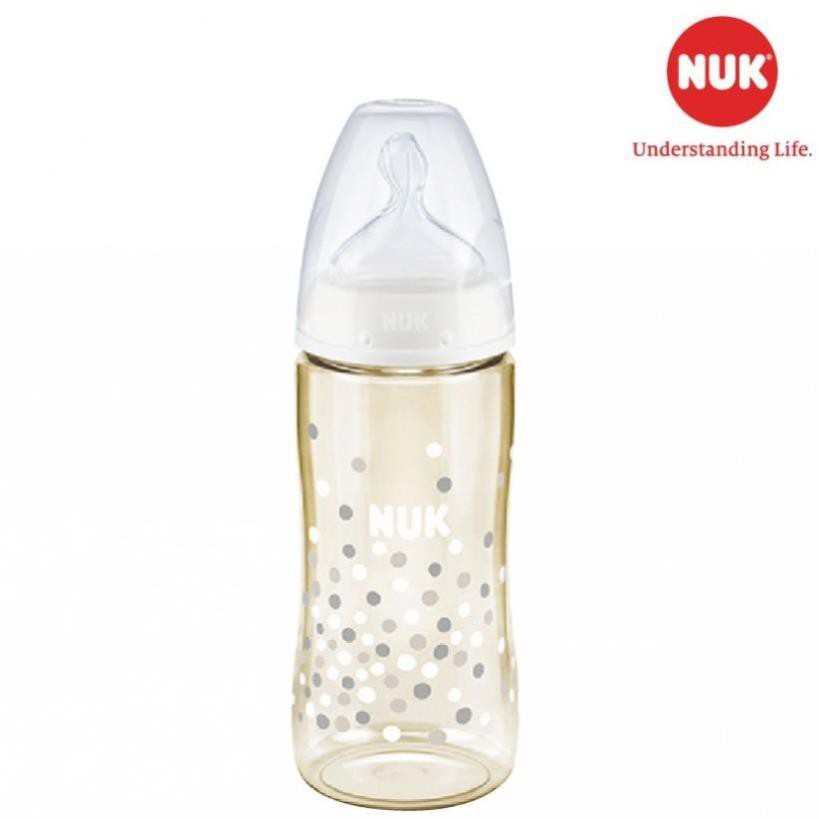 Bình sữa NUK Premium Choice+ nhựa PPSU núm ti S1-M ( 150ml, 300ml), núm ti S2-M (300ml)