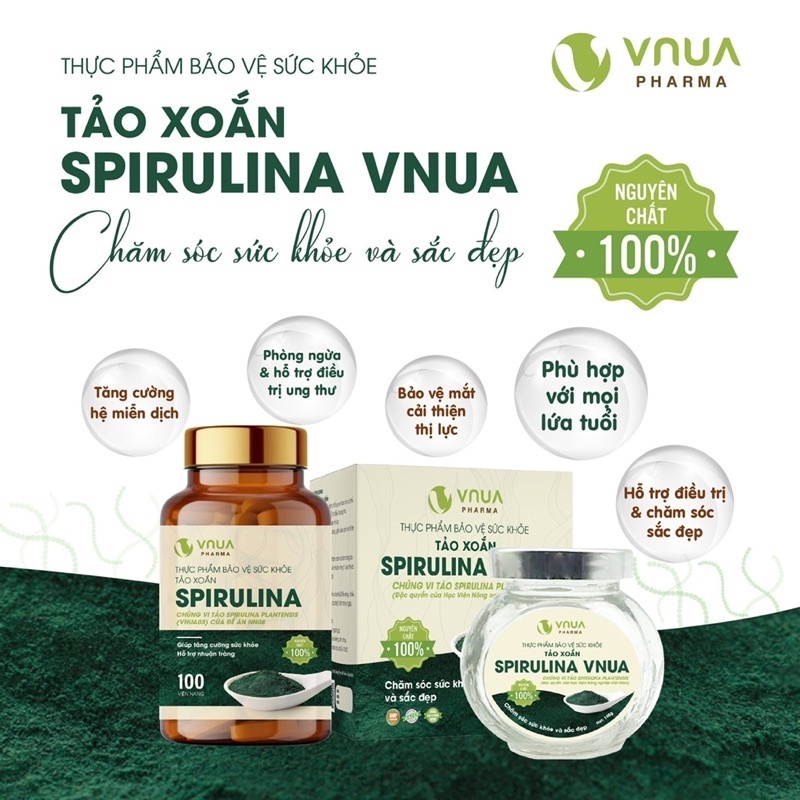 Tảo xoắn Spirulina Vnua  - Sản phẩm nghiên cứu thuộc Học viện Nông nghiệp Việt Nam
