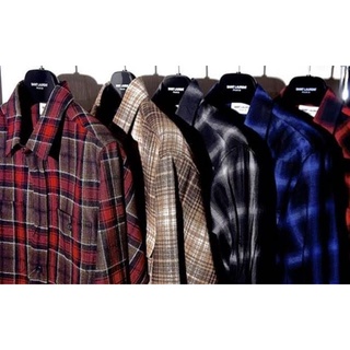 Áo sơ mi tay dài vải Flannel thời trang cho nam và nữ