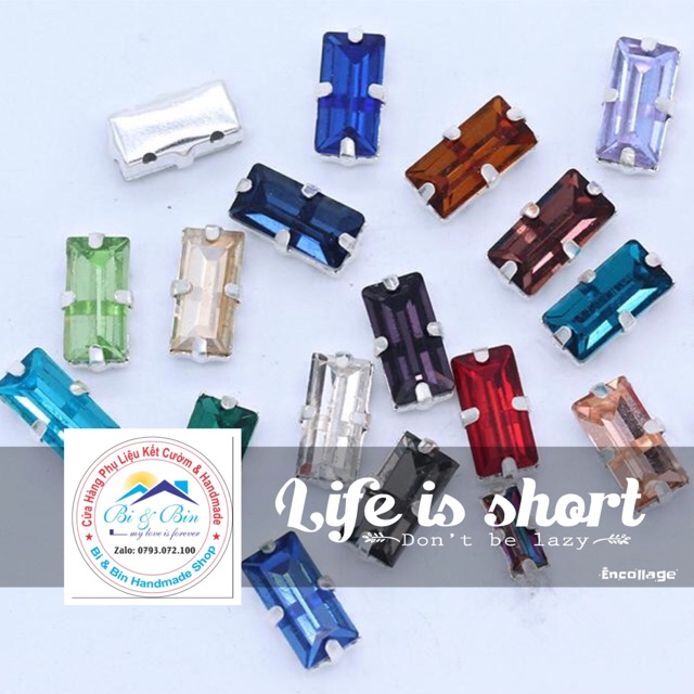 100 Viên Đá Đế Chữ Nhật 5x10mm