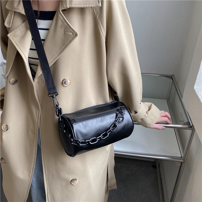 Túi đeo chéo JASMIN NOIR da pu hình gối thời trang cho nữ