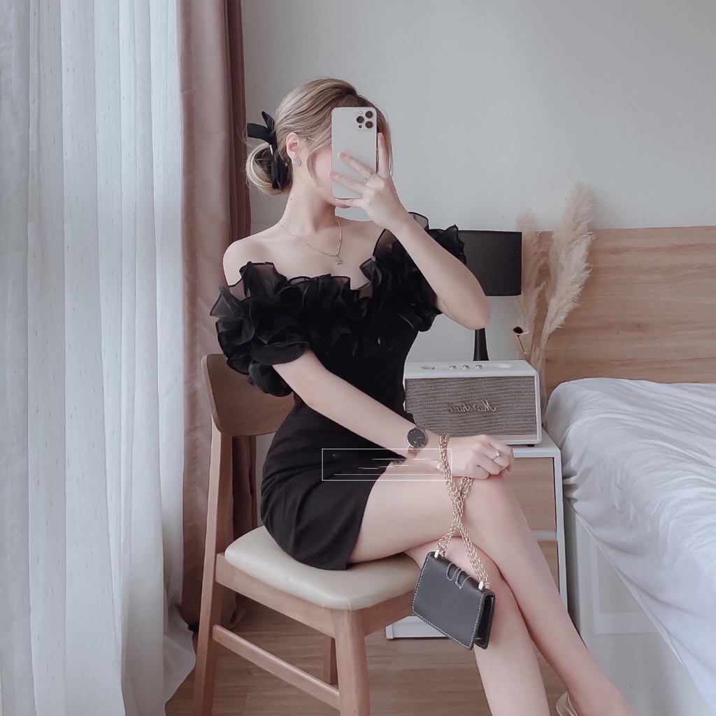 Đầm dự tiệc trễ vai bèo dáng xòe nhẹ siêu quyến rũ - Emily Dress | BigBuy360 - bigbuy360.vn