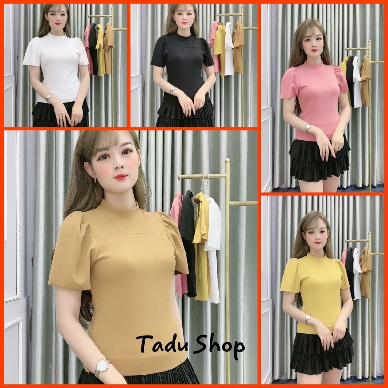 Áo Len Nữ Tay Bồng,Áo Kiểu Nữ, Chất Len Tăm Dày Dặn, TADU SHOP