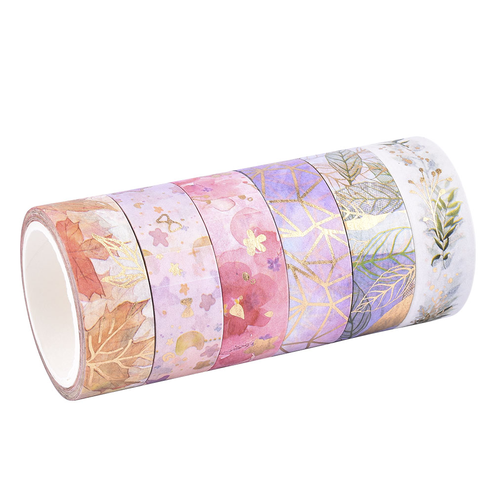 Cuộn băng keo hình bông hoa dán trang trí thủ công DIY