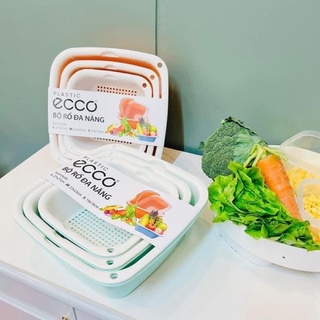 Set 3 rổ nhựa kèm chậu